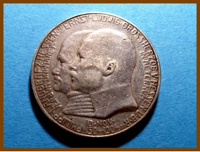 Германия Гессен 2 марки 1904 г. Серебро