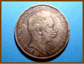 Германия 5 марок Пруссия 1903 г. Серебро