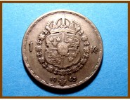 Швеция 1 крона 1943 г. Серебро