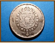 Швеция 1 крона 1944 г. Серебро