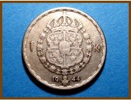 Швеция 1 крона 1944 г. Серебро