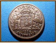 Австралия 1 флорин 1956 г. Серебро