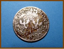 Германия Силезия 3 крейцера 1754 г. Серебро