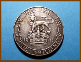 Великобритания 1 шиллинг 1911 г. Серебро