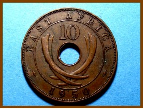 Восточная Африка 10 центов 1950 г.