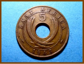 Восточная Африка 5 центов 1943 г.