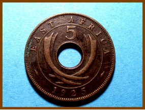 Восточная Африка 5 центов 1925 г.
