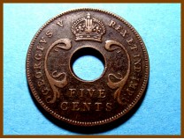Восточная Африка 5 центов 1925 г.