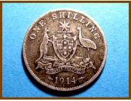 Австралия 1 шиллинг 1914 г. Серебро