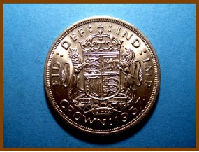 Великобритания 1 крона 1937 г. Серебро