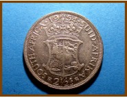 Южная Африка ЮАР 2 1/2 шиллинга 1954 г. Серебро