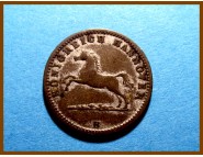 Германия 1 грош Ганновер 1865B г. Серебро
