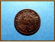 Германия 1 крейцер. Франкфурт 1866 г. Серебро