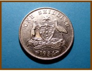 Австралия 1 шиллинг 1934 г. Серебро