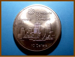 Канада 10 долларов 1973 г. Серебро