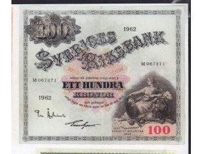 Швеция 100 крон 1962 г.