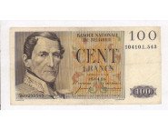100 франков. Бельгия 1958 г.