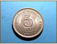 Британская Малайя 5 центов 1941 г. Серебро