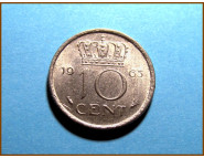 Нидерланды 10 центов 1965 г.