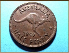 Австралия 1/2 пенни 1947 г.