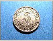 Британская Малайя 5 центов 1943 г. Серебро
