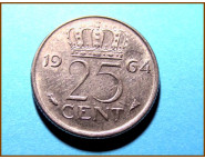 Нидерланды 25 центов 1964 г.