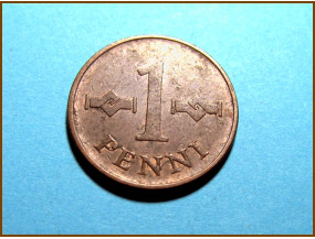 Монета Финляндия 1 пенни 1964 г.