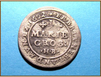 1 мариенгрош. Брауншвейг-Люнебург 1692 г. Серебро