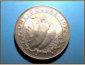 Багамские острова 1 доллар 1972 г. Серебро