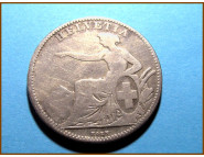 Швейцария 2 франка 1860 г. Серебро
