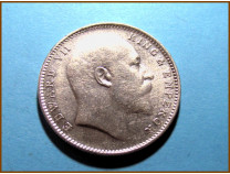 Индия 1 рупия 1909 г. Серебро