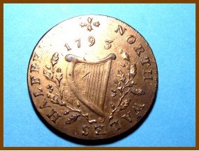 Северный Уэльс Токен 1/2 пенни Друид 1793 г.