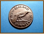 Новая Зеландия 6 пенсов 1934 г. Серебро
