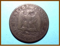 Франция 5 сантимов 1853 г. 