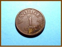 Монета Норвегия 1 эре 1955 г.