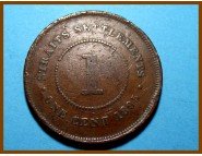Стрейтс-Сетлментс 1 цент 1895 г.