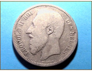 Бельгия 2 франка 1867 г. Серебро