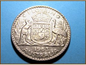 Австралия 1 флорин 1963 г. Серебро