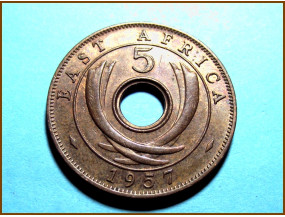 Восточная Африка 5 центов 1957 г.
