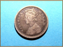 Индия 2 анны 1862 г. Серебро