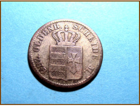 Германия 1/2 гроша. Ольденбург 1858 г. Серебро