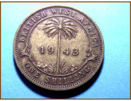 Британская Западная Африка 1 шиллинг 1943 г.