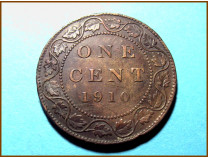 Канада 1 цент 1910 г.