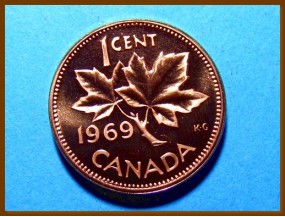 Канада 1 цент 1969 г.