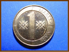 Монета Финляндия 1 марка 1995 г.