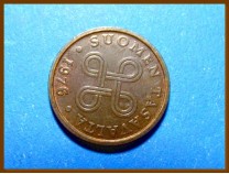 Монета Финляндия 5 пенни 1976 г.