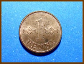 Монета Финляндия 1 пенни 1968 г.