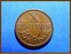 Монета Португалия 10 сентаво 1967 г.