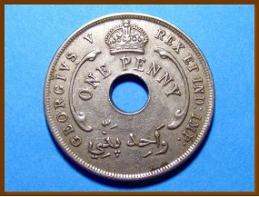 Британская Западная Африка 1 пенни 1919 г.