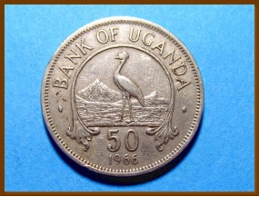 Уганда 50 центов 1966 г.